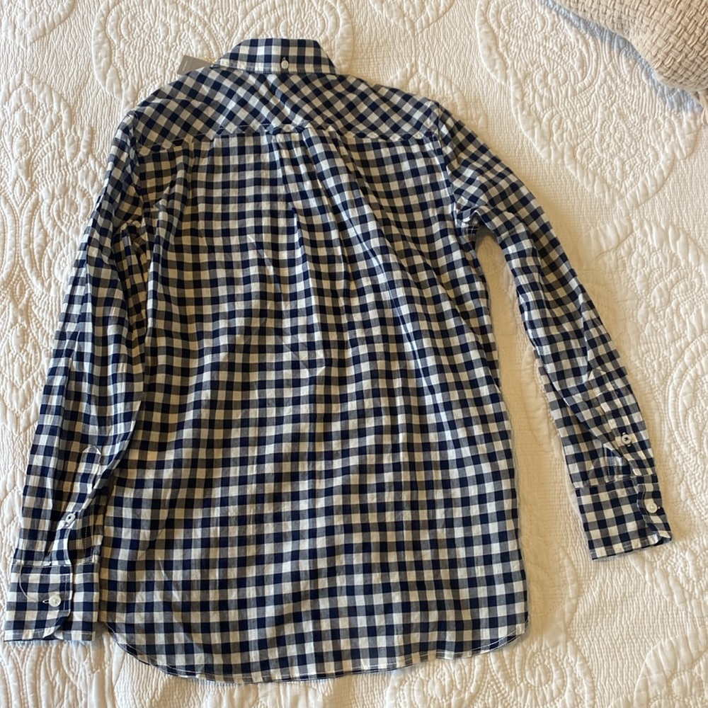 J. Crew Blue and White Casual Button Down Shirt - Picture 5 of 8